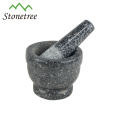 13x11cm Black Granite Stone Mortar and Pestle